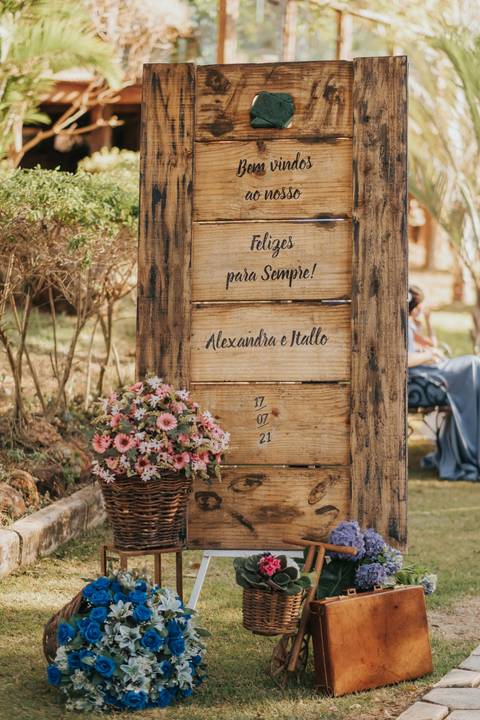 fotos decoração casamento rustico  sitio paraiso dos coqueiros'