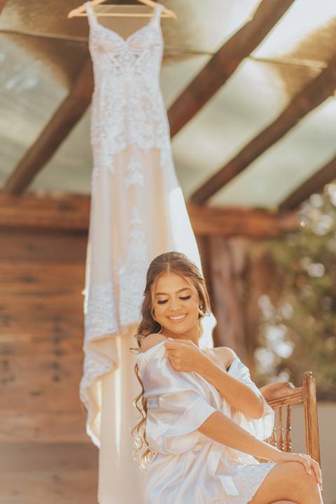 fotos noiva making of com vestido'