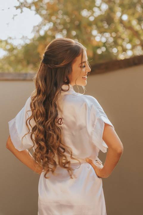 fotos noiva making of com vestido'