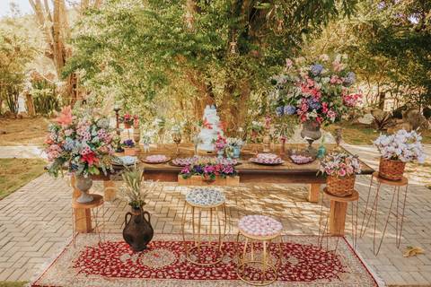 fotos cerimonia casamento sitio paraiso dos coqueiros de dia'