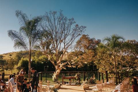 fotos cerimonia casamento sitio paraiso dos coqueiros de dia'