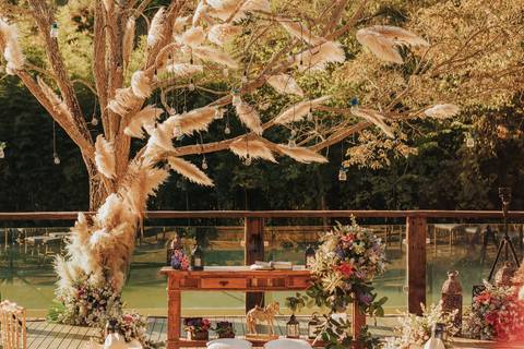 fotos cerimonia casamento sitio paraiso dos coqueiros de dia'