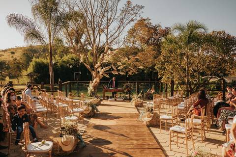 fotos cerimonia casamento sitio paraiso dos coqueiros de dia'