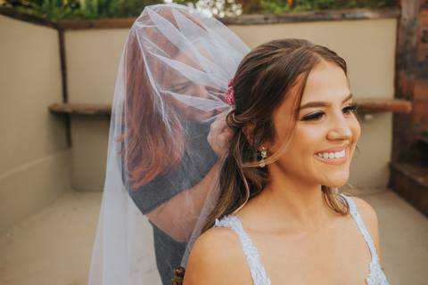 fotos penteados noiva casamento de dia'