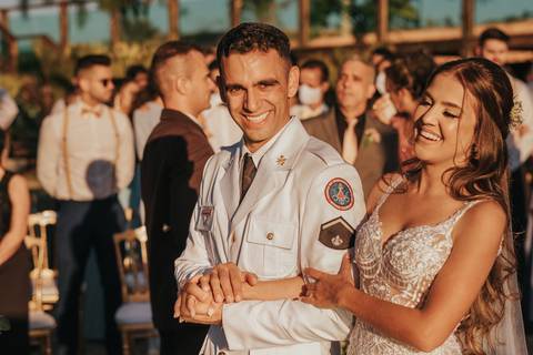 casamento bombeiro de dia'