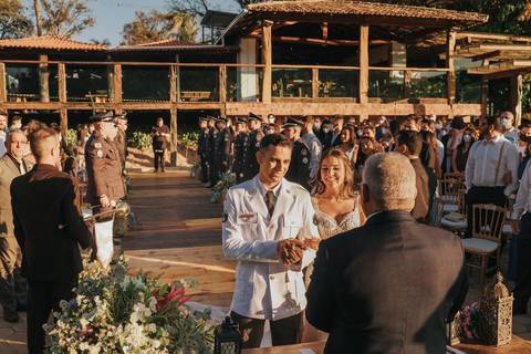 casamento bombeiro de dia'