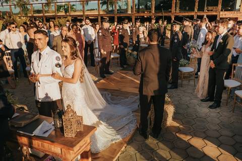 casamento bombeiro de dia'