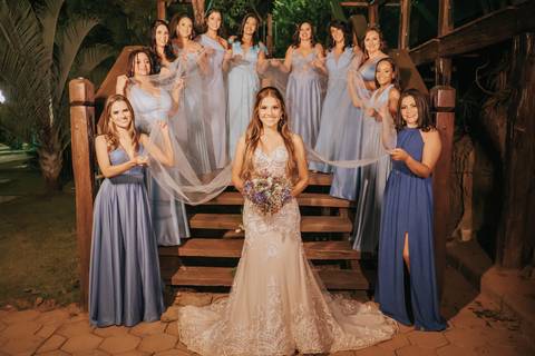 fotos criativas com padrinhos no casamento'