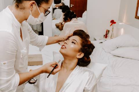 maquiagem no making of de casamento'