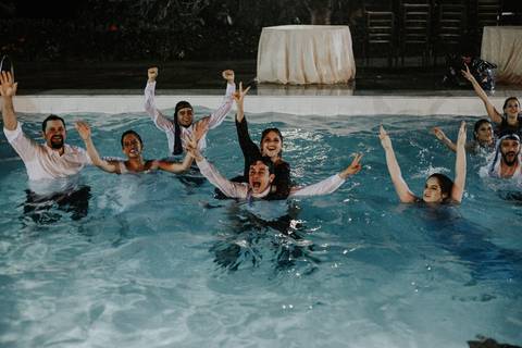 casamento na piscina'