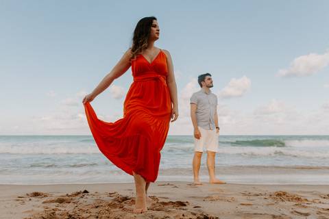 casal na praia piquenique ensaio prewedding casamento nordeste'