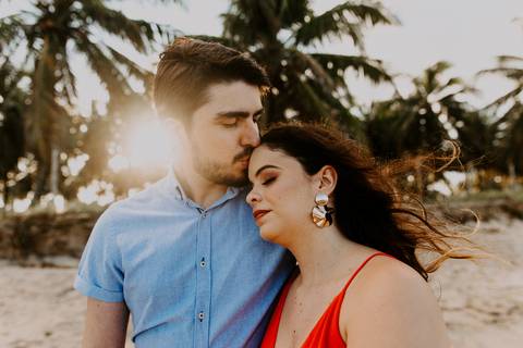 casal na praia piquenique ensaio prewedding casamento nordeste'