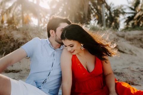 casal na praia piquenique ensaio prewedding casamento nordeste'