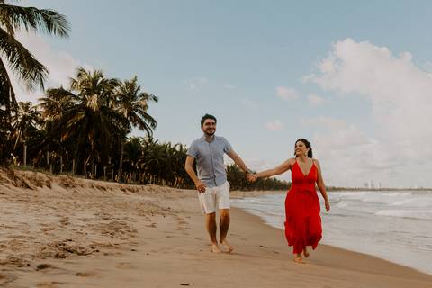 casal na praia piquenique ensaio prewedding casamento nordeste'