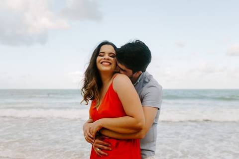 casal na praia piquenique ensaio prewedding casamento nordeste'