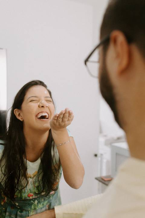 Inspiração Ensaio Casal Pré wedding em casa'