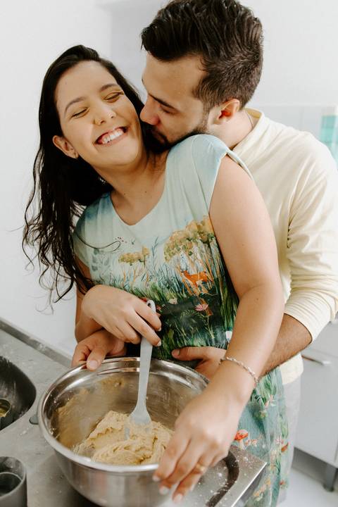 Inspiração Ensaio Casal Pré wedding em casa'
