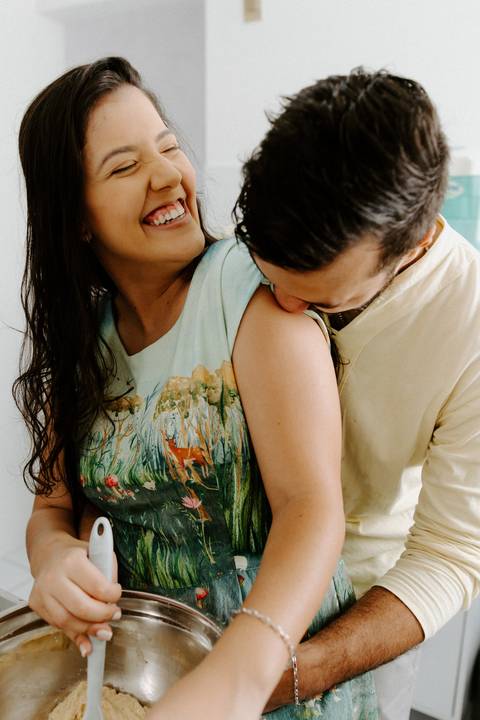 Inspiração Ensaio Casal Pré wedding em casa'