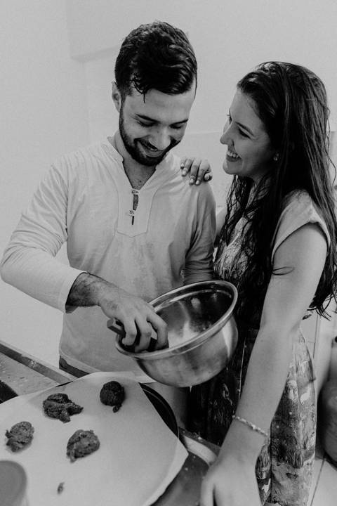 Inspiração Ensaio Casal Pré wedding em casa'
