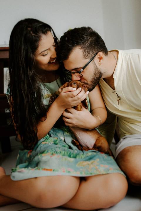 Inspiração Ensaio Casal Pré wedding em casa'