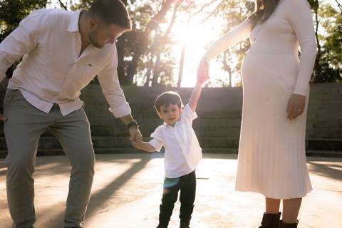 Fotógrafia de gestante com estilo natural'