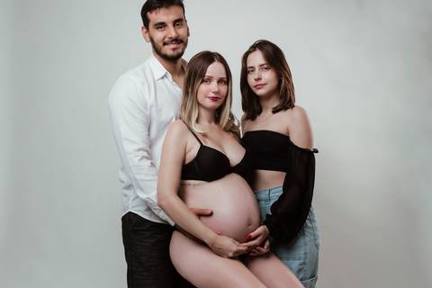 ensaio gestante em família '