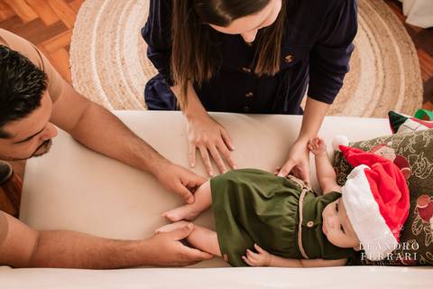 ensaio primeiro natal em família'