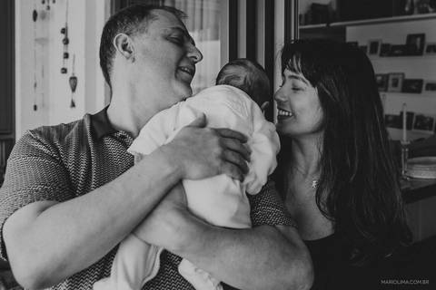 Retrato de família na sala'