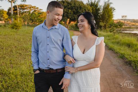 Ensaio de casal no balneário localizado no município de São Gotardo-MG.'