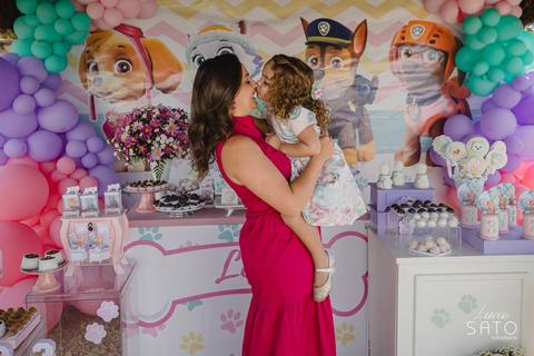 festa infantil com tema Patrulha Canina. Festa de 3 anos em São Gotardo-MG.'