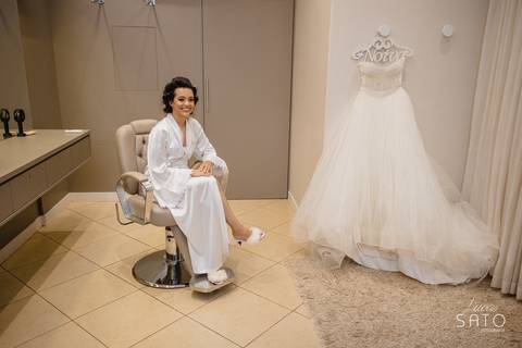 Salão da Zezinha, para produção da noiva no dia do casamento em São Gotardo-MG.'