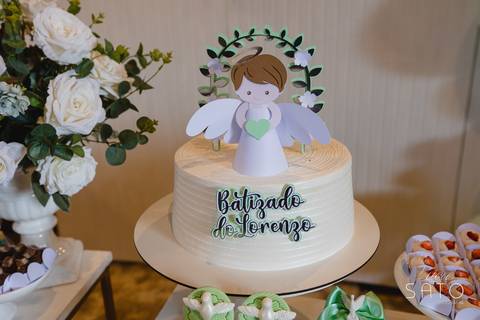 Bolo para recepção de Batismo em São Gotardo-MG.'