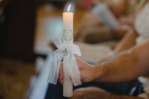 Vela personalizada para Batismo. Foto de Lucas Sato-Fotografia, fotógrafo profissional de São Gotardo MG.'