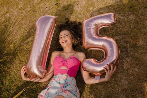 Ensaio 15 anos com balão de 15 anos. #15anos São Gotardo'