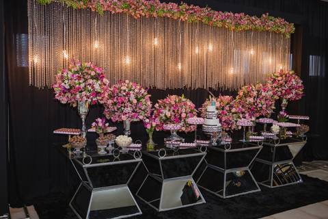 Mesa para festa de 15 anos em Pratinha-MG.'