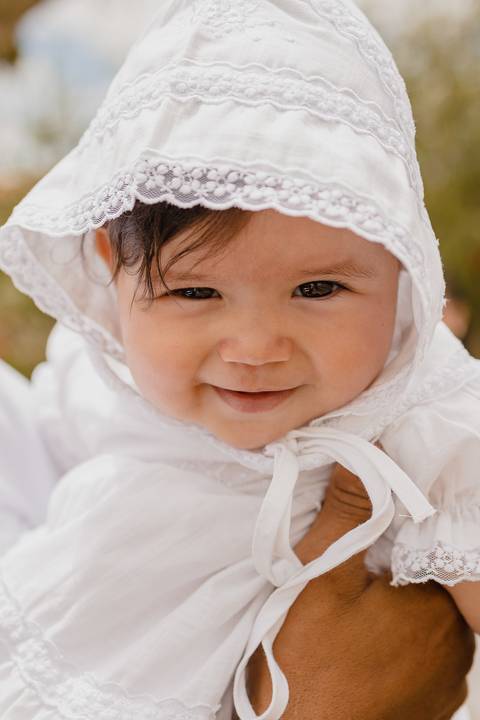 Capuz para batizado em São Gotardo-MG.'