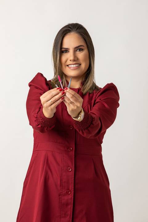 Foto de esteticista realizada no estúdio fotográfico Lucas Sato em São Gotardo-MG'