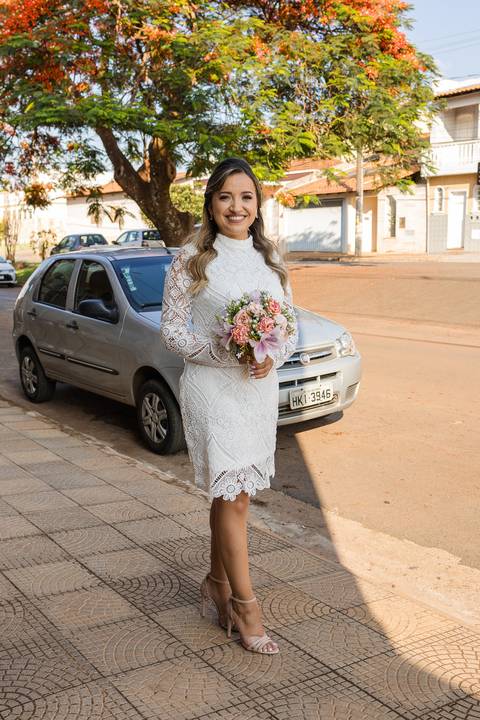 Vestido de noiva para Casamento Civil em São Gotardo'