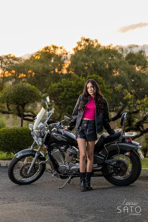 Ensaio 15 anos com moto'