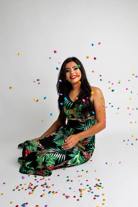 Foto criativa no estúdio'