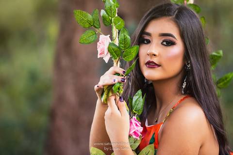 Ensaio externo realizado na região de São Gotardo-MG com balanço de flores.'