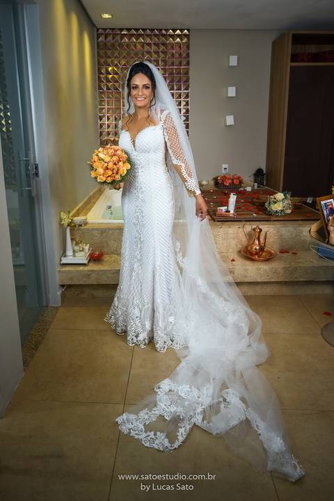Vestido de noiva para casamento em São Gotardo-MG'