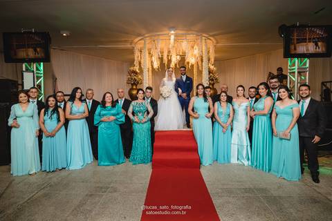 Vestido das madrinhas na cor azul. Vestido de madrinhas personalizado.'