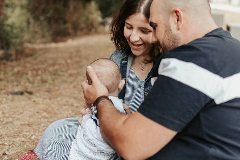 Sessão de família no parque do avião em Leiria'