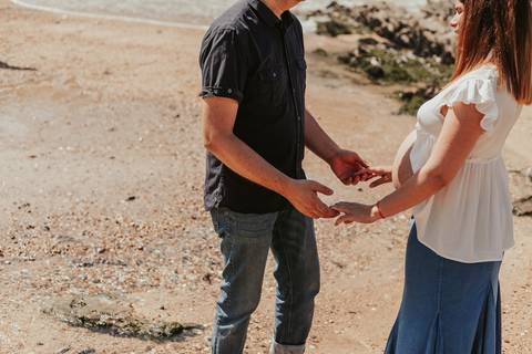 Sessão de gravidez Daniela & Ricardo - praia da Concha, Leiria'