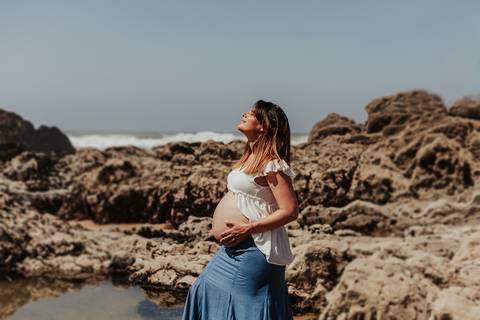 Sessão de gravidez Daniela & Ricardo - praia da Concha, Leiria'