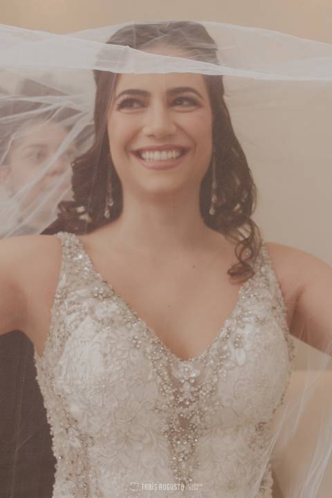 véu da noiva com vestido bárbara boutique bauru-sp'