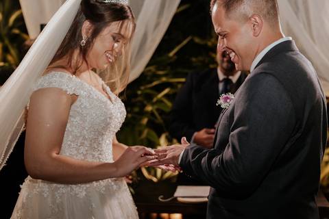 troca das alianças'