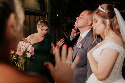 bênção dos padrinhos no casamento'