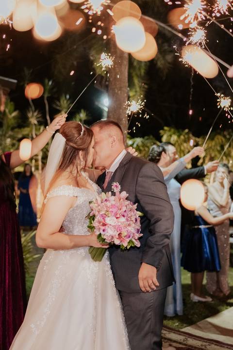 chácara com sparkles em bauru - casamento noturno sparkles '